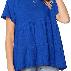 Royal Blue Peplum top! Never worn